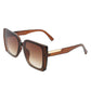 Square Flat Top Tinted Fashion Oversize Sunglasses Sunglasses   