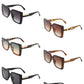 Square Flat Top Tinted Fashion Oversize Sunglasses Sunglasses   