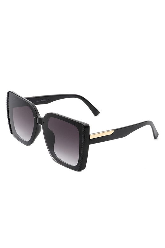 Square Flat Top Tinted Fashion Oversize Sunglasses Sunglasses   