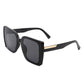 Square Flat Top Tinted Fashion Oversize Sunglasses Sunglasses   