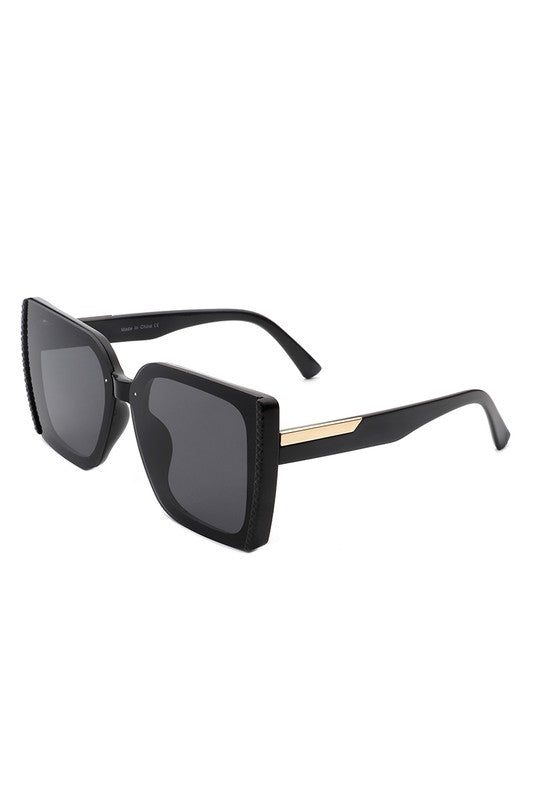 Square Flat Top Tinted Fashion Oversize Sunglasses Sunglasses   