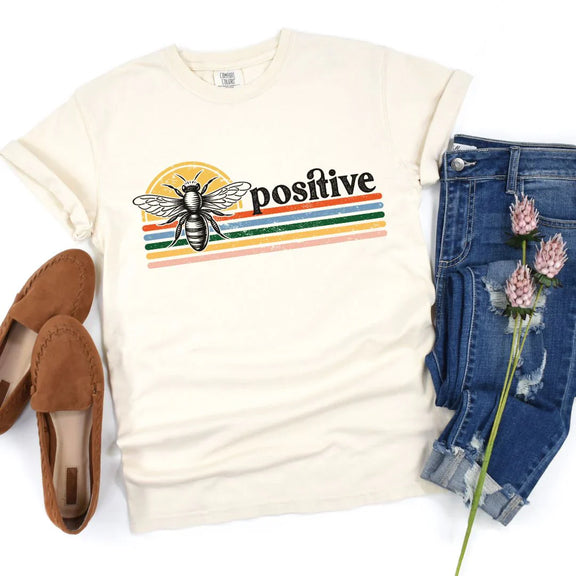 Bee Positive Graphic Tee Womens   