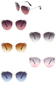 Rimless Rhinestone Fashion Cat Eye Sunglasses Sunglasses ASSORTED/MIXED OneSize 