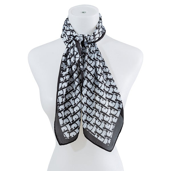 VERSATILE LUXURY PATTERN SILK SCARF Scarf BLACK/BKBK Os 