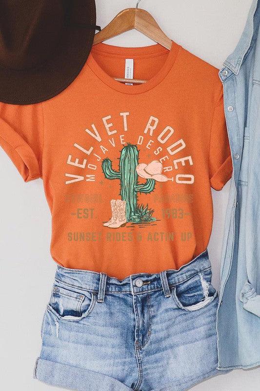 Velvet Rodeo: Western Desert Graphic Tee - Three Mad Hatters Mercantile 