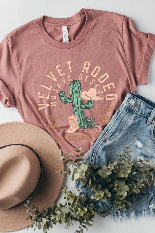 Velvet Rodeo: Western Desert Graphic Tee - Three Mad Hatters Mercantile 