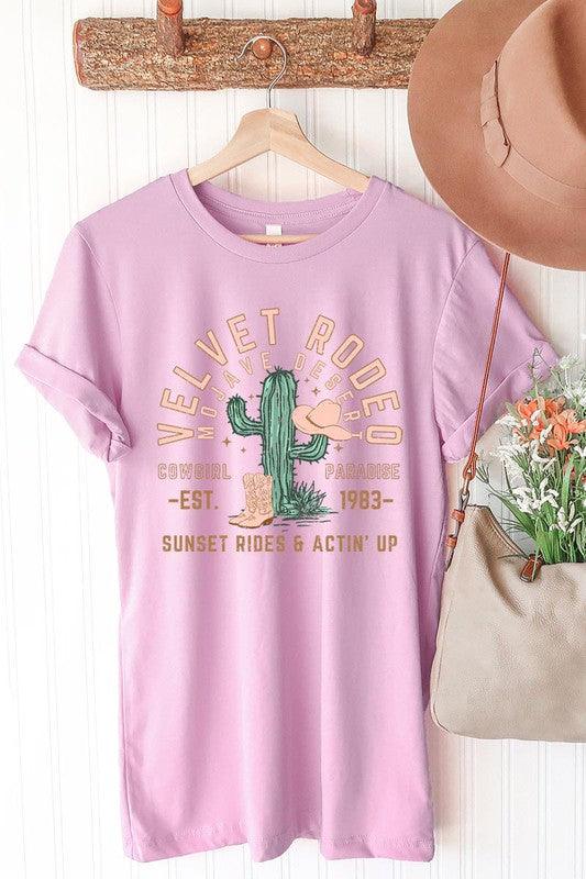 Velvet Rodeo: Western Desert Graphic Tee - Three Mad Hatters Mercantile 