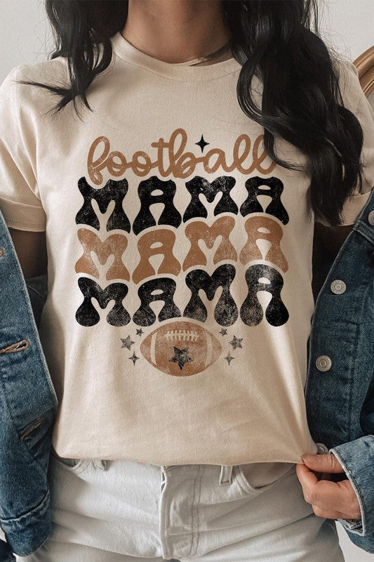 FOOTBALL MAMA SHORT SLEEVE T- Shirt CREAM S 