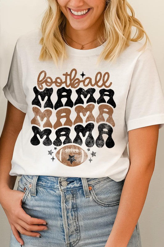 FOOTBALL MAMA SHORT SLEEVE T- Shirt VINTAGE WHITE S 