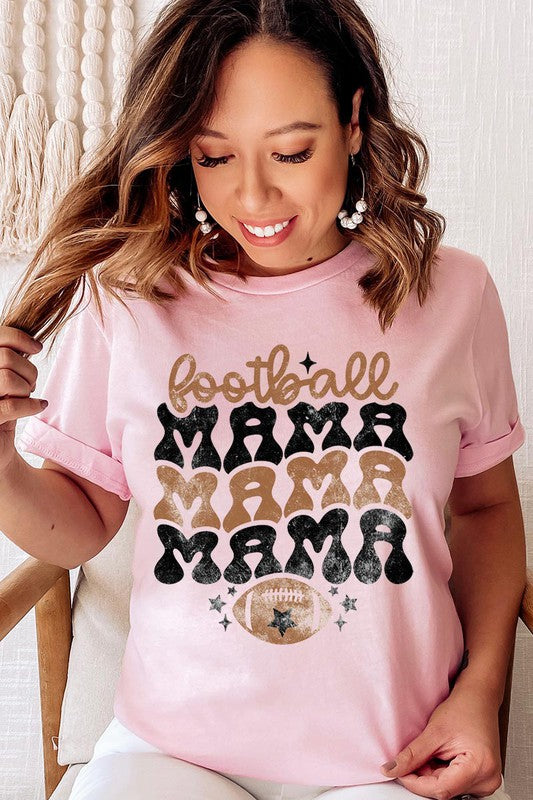 FOOTBALL MAMA SHORT SLEEVE T- Shirt PINK S 