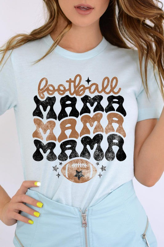 FOOTBALL MAMA SHORT SLEEVE T- Shirt ICE BLUE S 