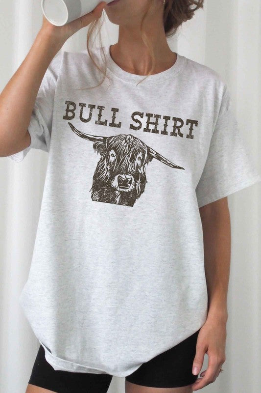 BULL SHIRT GRAPHIC T-SHIRT  ASH SMALL 