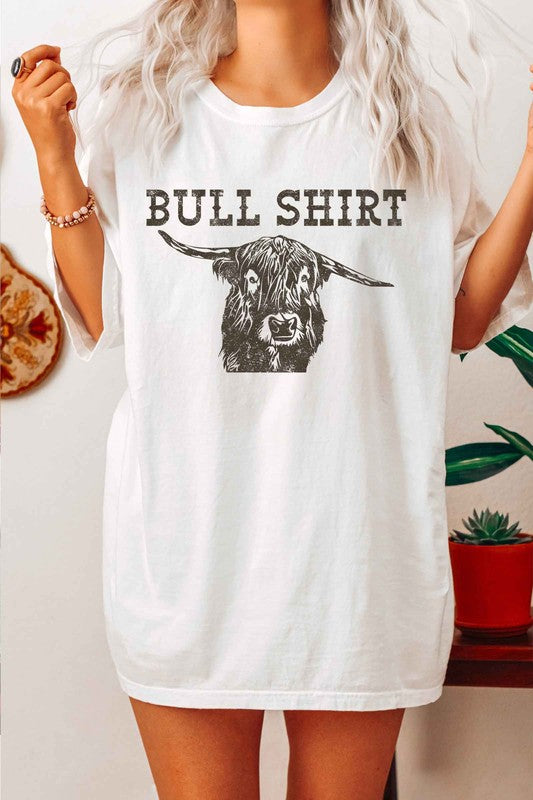 BULL SHIRT GRAPHIC T-SHIRT  WHITE SMALL 