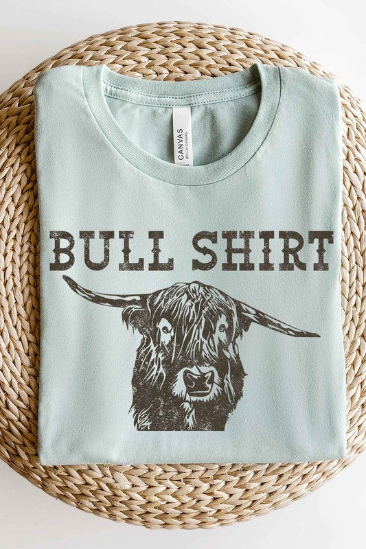 BULL SHIRT GRAPHIC T-SHIRT  SAGE SMALL 