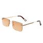 Rectangle Rimless Retro Flat top Sunglasses Sunglasses   