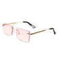 Rectangle Rimless Retro Flat top Sunglasses Sunglasses   