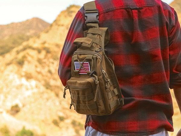Tactical USA Flag Patch with Velcro Backing - Three Mad Hatters Mercantile 