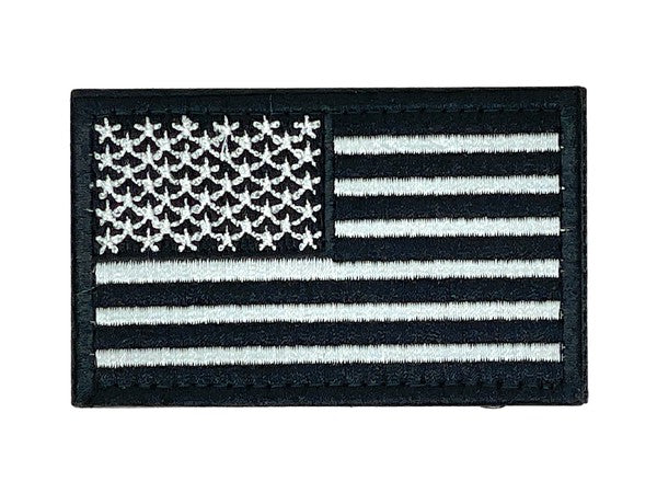 Tactical USA Flag Patch with Velcro Backing USA Flag Patch Black/White One Size 