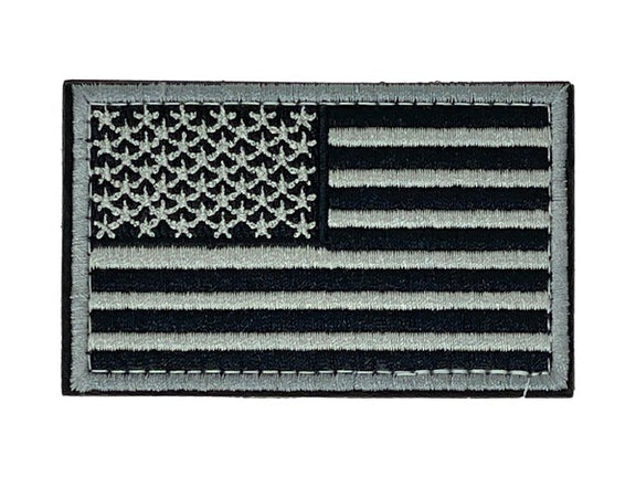 Tactical USA Flag Patch with Velcro Backing USA Flag Patch Grey One Size 