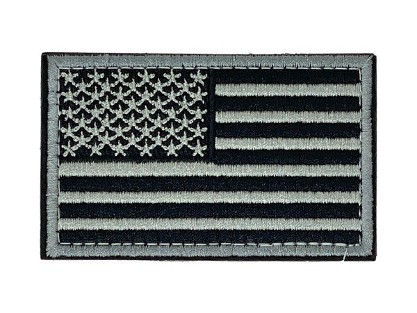 Tactical USA Flag Patch with Velcro Backing USA Flag Patch Grey One Size 