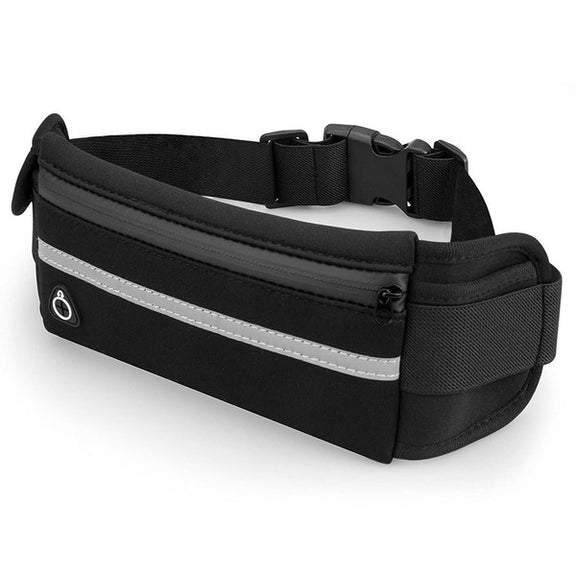 Velocity Water-Resistant Running Belt Fanny Pack Fanny Pack Black One Size 