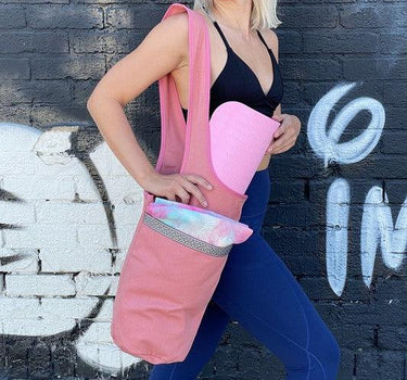 Yoga Mat Tote Bag with Large Side Pockets