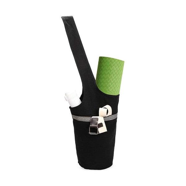 Yoga Mat Tote Bag with Large Side Pockets - Three Mad Hatters Mercantile 