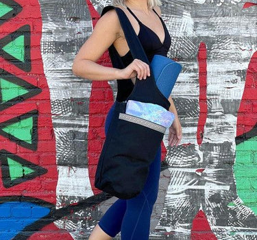 Yoga Mat Tote Bag with Large Side Pockets