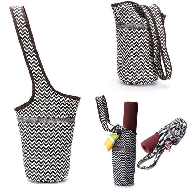 Yoga Mat Tote Bag with Large Side Pockets - Three Mad Hatters Mercantile 
