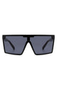 Oversize Square Flat Top Fashion Women Sunglasses Oversize Sunglasses Black OneSize 