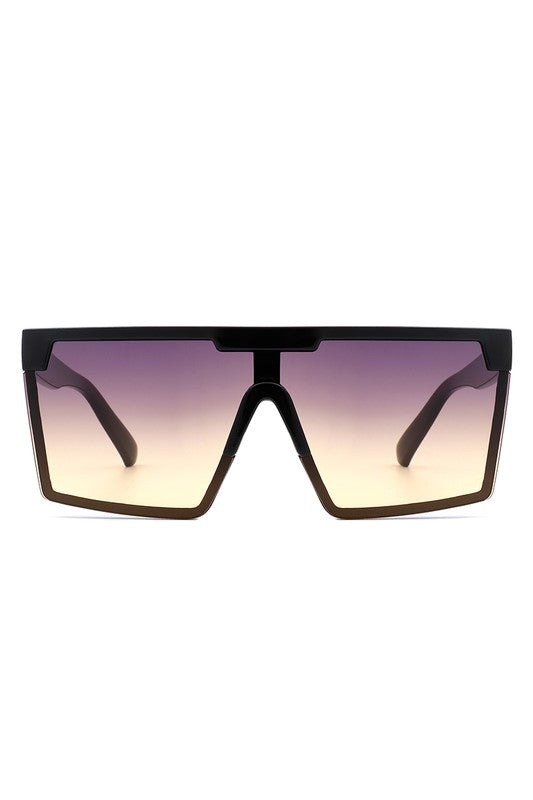 Oversize Square Flat Top Fashion Women Sunglasses Oversize Sunglasses Purple OneSize 