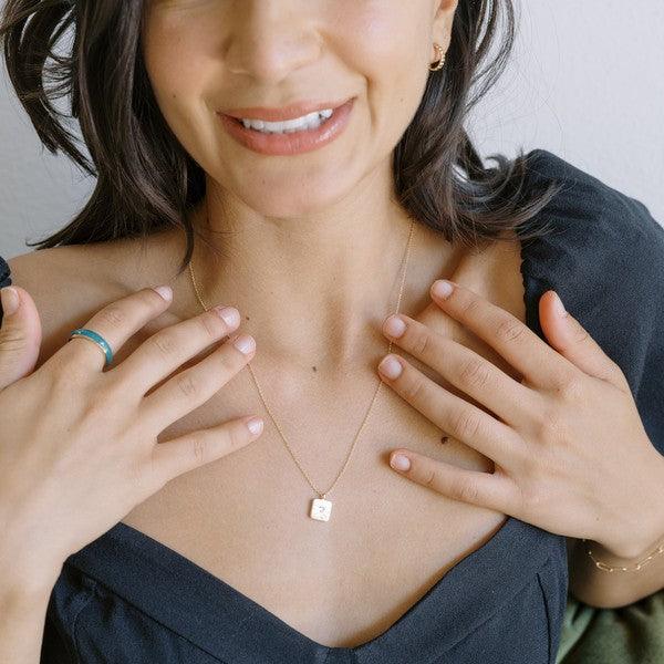 Libi Pink Crystal Heart Necklace - Three Mad Hatters Mercantile 