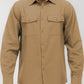 Weiv Mens Solid Flannel Shirt Mens Flannel Shirt KHAKI 2XL 