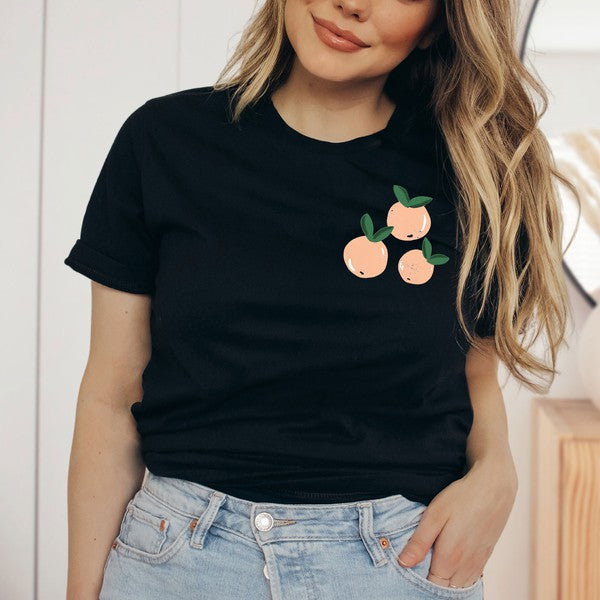 Just Peachy Rainbow Front & Back Graphic Tee graphic t-shirt   