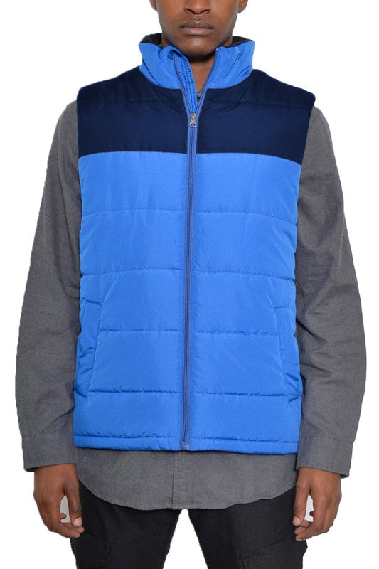 Mens Puff Vest Mens Puffer Vest NAVY BLUE 2XL 