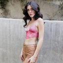 Velvet longline Lace Bralette