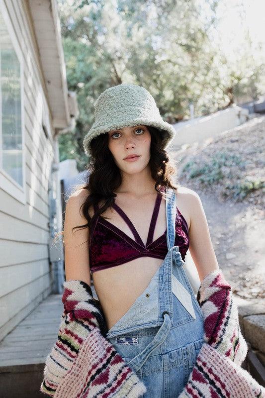 Crushed Velvet Bralette - Three Mad Hatters Mercantile 