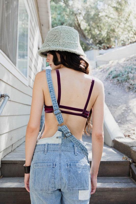Crushed Velvet Bralette - Three Mad Hatters Mercantile 