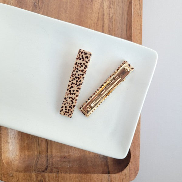 Eleanor Hair Clips - Brown Dot hair clips Brown Dot OneSize 