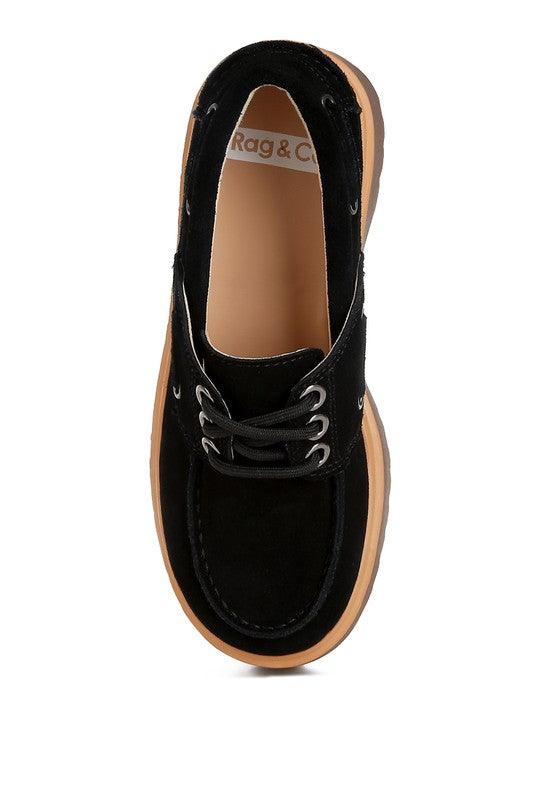 Cuckatoos Chunky Suede Oxford Loafers - Three Mad Hatters Mercantile 
