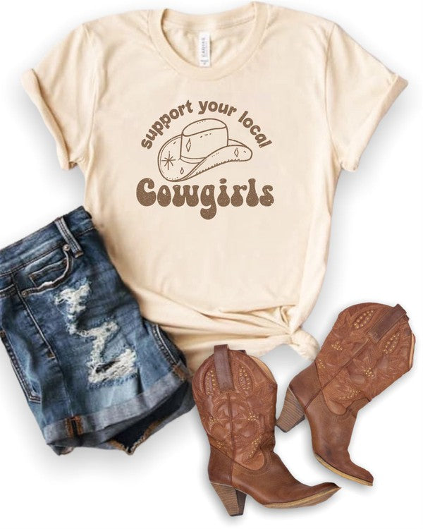 Support Your Local Cowgirls Graphic Tee graphic t-shirt   