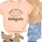 Support Your Local Cowgirls Graphic Tee graphic t-shirt Heather Peach XS 