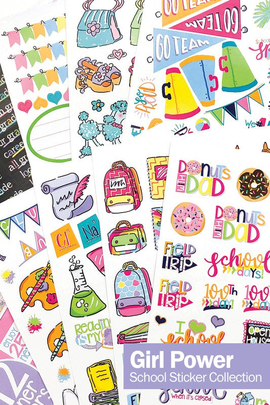 Girl Power School Sticker Set 412-Count Assorted Planner Stickers   