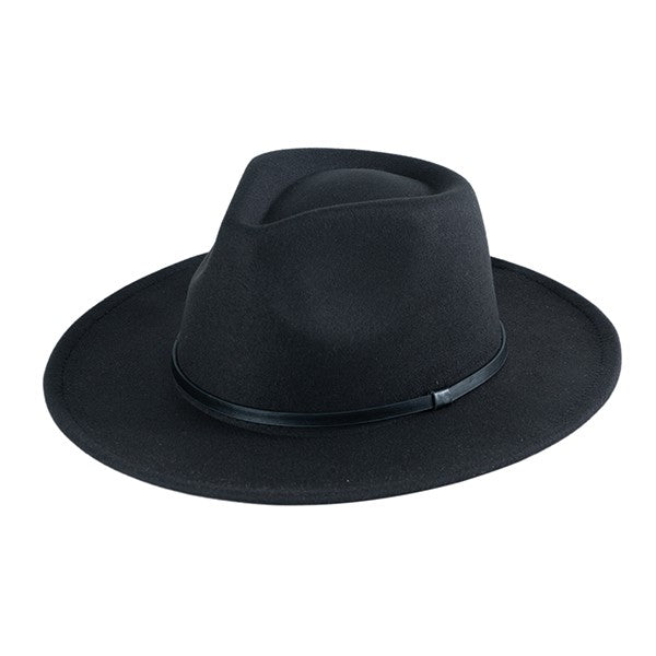 Classic Suede Felt Fedora Fredora Hat BLACK / BKBK Os 