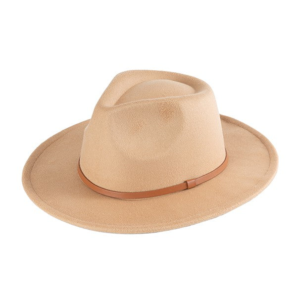 Classic Suede Felt Fedora Fredora Hat LIGHT TAUPE/LTLT Os 