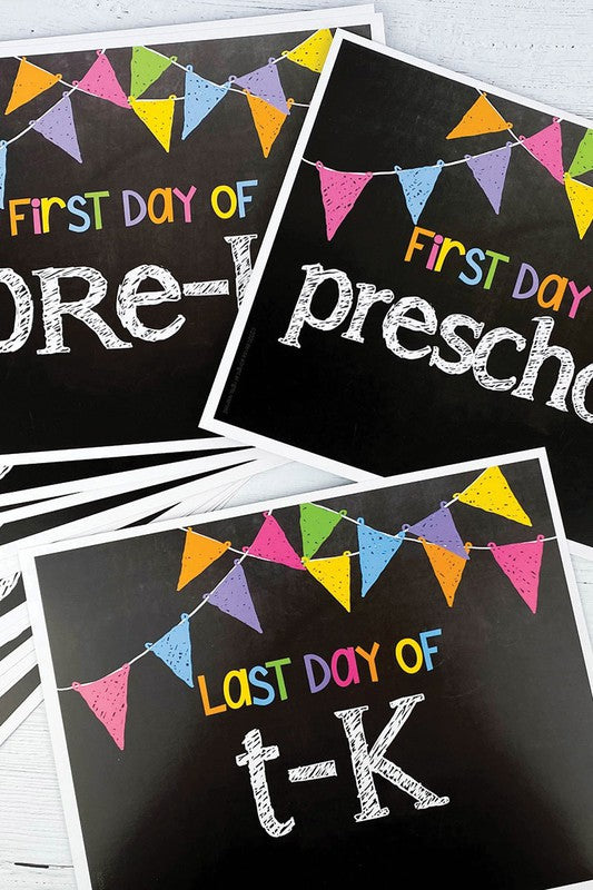 First & Last Days of School Photo Prop Signs Prop Signs   