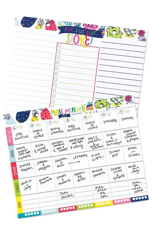 Meal Minder Menu Planner 52-Week wDry Erase Backer Menu Planner Meal Minder One Size 