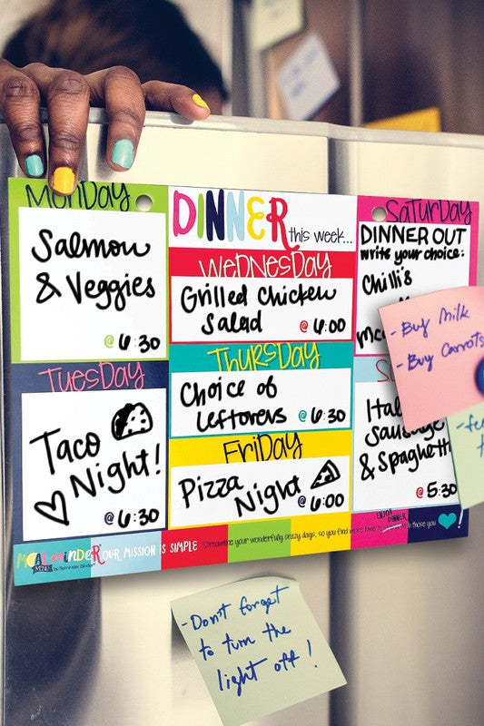 Meal Minder Menu Planner 52-Week wDry Erase Backer Menu Planner   