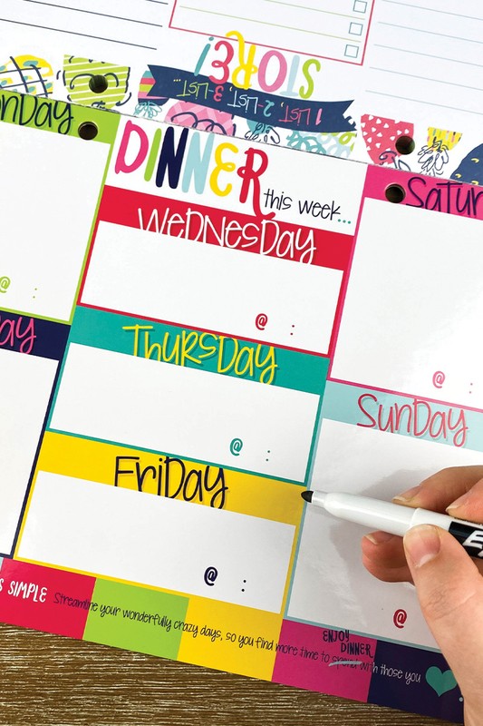 Meal Minder Menu Planner 52-Week wDry Erase Backer Menu Planner   