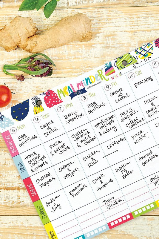 Meal Minder Menu Planner 52-Week wDry Erase Backer Menu Planner   